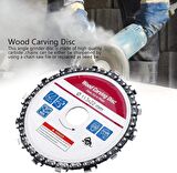 Profesyonel Ahşap Oymacılığı Diski 115 Çap 22mm Zincirli Kesme Diski Spiral Odun Testeresi 