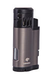 3 Torch Pürmüz Gunmetal-Siyah Metal Puro Çakmağı