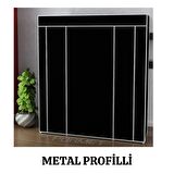 beyazpazar BEZ DOLAP METAL PROFİLLİ ÇYR SİYAH RENK