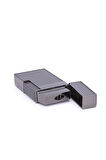Gunmetal İşlemeli Perde Alev Metal Puro Çakmağı