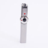Tek Torch Pürmüz Gümüş Metal Puro Çakmağı