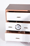 3 Çekmeceli Sedir Humidor Puro Kutusu