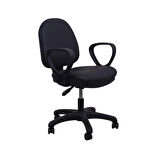 Worky Siyah Deri Ofis Çalışma Koltuğu