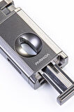 Çift Torch Pürmüz Gunmetal V-Cut Puro Çakmağı