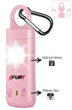 FURY Kişisel Güvenlik Alarmı Ve Anahtarlık - 130db Yüksek Sesli, Işıklı, Şarj Edilebilir, PEMBE