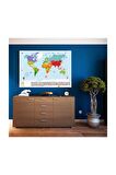 Scratch Map Kids Eyaletli Kazınabilir Çocuklar Için Eğitici Öğretici Dünya Haritası En Büyük Boy 70×100