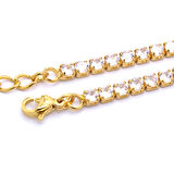 Su Yolu Kolye Altın Kaplama Zirkon Taşlı 60 CM ZN-168