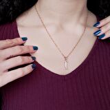 FerizZ Altın Kaplama Zirkon Taşlı I Harfi Kadın Kolye KLY-306