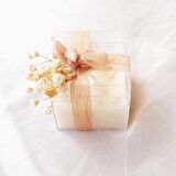 Hediyelik İnci Detaylı Mum Nikah, Nişan, Söz( Paket 24 Adet)