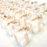 Hediyelik İnci Detaylı Mum Nikah, Nişan, Söz( Paket 24 Adet)