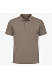 Erkek Bej Pamuklu Polo Yaka T-shirt