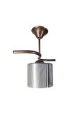 Fuji Bronz Tekli Füme + Beyaz Camlı Avize | Kaliteli Modern Metal Avize