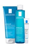 La Roche Posay Effaclar Yağlı Ciltler İçin Akne Karşıtı Parabensiz Siyah Nokta Krem-Tonik-Jel 3'lü Bakım Seti  30-200-400 ml 