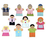 Pelüş Aile Kukla Seti 10 Lu