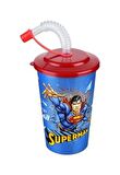Süperman Kapaklı Pipetli Bardak 400 Ml. TP513B