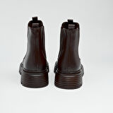 Hakiki Deri Kısa Topuklu Kadın Bot