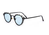 Siyah-Beyaz Çerçeve Mavi Cam Polarize Güneş Gözlüğü