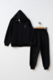 Kapüşonlu Fermuarlı Çift Cepli Unisex Eşofman Takımı