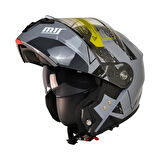 MTS 966 WX10 GREY ÇENE AÇILIR KASK