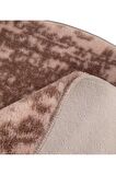 My Evilla Modern Dekoratif Halı Jel Kaymaz Taban  Peluş  Puffy Post Kahverengi   Halı  02