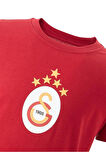 Galatasaray Orijinal Lisanslı 5 Yıldızlı Arma Kırmızı T-shirt UV Ahşap Kutulu
