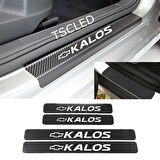 Chevrolet Kalos Karbon Kapı Eşiği Kaplama Sticker (4 Adet) zz10