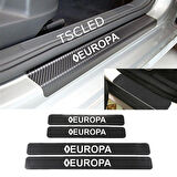 Europa Karbon Kapı Eşiği Kaplama Sticker (4 Adet) zz188
