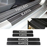 Karoq Karbon Kapı Eşiği Kaplama Sticker Yapıştırma (4 Adet) zz220