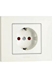 12 Adet Çocuk Korumalı Topraklı Priz Grano Beyaz Çerçeveli