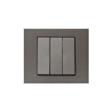 Grano Antrasit Üçlü Anahtar Çerçeve