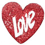 STRAFOR KALP KIRMIZI LOVE 13CM X 13CM