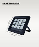 120W  Solar Projektör IP67 Beyaz Işık (Su Geçirmez - Dış Mekan)