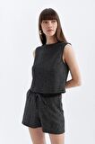 DeFacto Regular Fit Normal Bel Casual Düz Paça Bürümcük Şort D0568AX24SMAR148