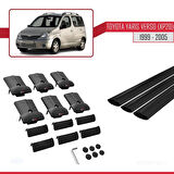 Toyota Yaris Verso (XP20) 1999-2005 Arası ile Uyumlu FLY Model Ara Atkı Tavan Barı Siyah 3 Adet