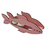 Evyora®  Kediler İçin Ahşap 2 Toplu Eğimli  Sevimli Balık Şeklinde Eğitim Amaçlı Oyuncak