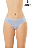Pamuklu & Modal Esnek 6 Adet Beyaz Paris Model Bikini Külot LL.K51.O08.001