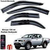 Mitsubishi L200 Mügen Cam Rüzgarlığı 2007 - 2014   Uyumlu  Arası 4 Lü Takım Koku Hediyeli