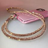Taşlı TLP Swarovski Taşlı Ip Telefon Boyun Askısı 100 cm