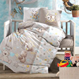 Ranforce 100% Pamuk Bebek Nevresim Takımı Little Bear Bej V1
