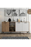 Mezza 1634 Aurora 180 Cm (METAL AYAKLİ) Modern Konsol Sepet Beyaz
