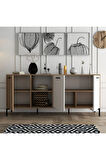 Mezza 1634 Aurora 180 Cm (METAL AYAKLİ) Modern Konsol Sepet Beyaz