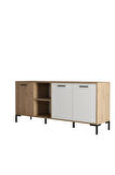 Mezza 1634 Aurora 180 Cm (METAL AYAKLİ) Modern Konsol Sepet Beyaz