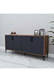 Mezza 1662 Ares Modern Konsol 180 Cm Hat - Antrasit