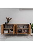 Mezza 1670 Hera 180 Cm (AHŞAP AYAKLI) Modern Konsol Atlantik Çam