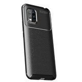 Gpack Xiaomi Mi 10 Lite Kılıf Negro Karbon SilikonNano Glass