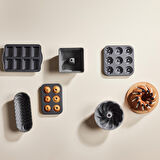 Karaca Goya Karbon Çelik 8'li Muffin Kek Kalıbı/brownie Kalıbı
