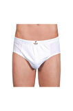 Erkek Yıldızı Beyaz 12'lı Slip Külot 005