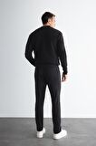 DeFacto Chino Kanvas Pantolon Slim Fit Dar Kesim Pamuklu Esnek Dar Paça C9441AX24AUBK81