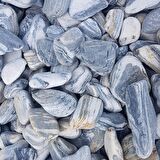 Siyah Beyaz Çizgili Dolomit Taş 4 Kg 6-10 Cm Dekoratif Renkli Taş