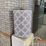 Gri Desenli Damacana Kılıfı Sebil Koruma Duck Kumaş Su Seviyesi Göstergeli Saklama Örtüsü 